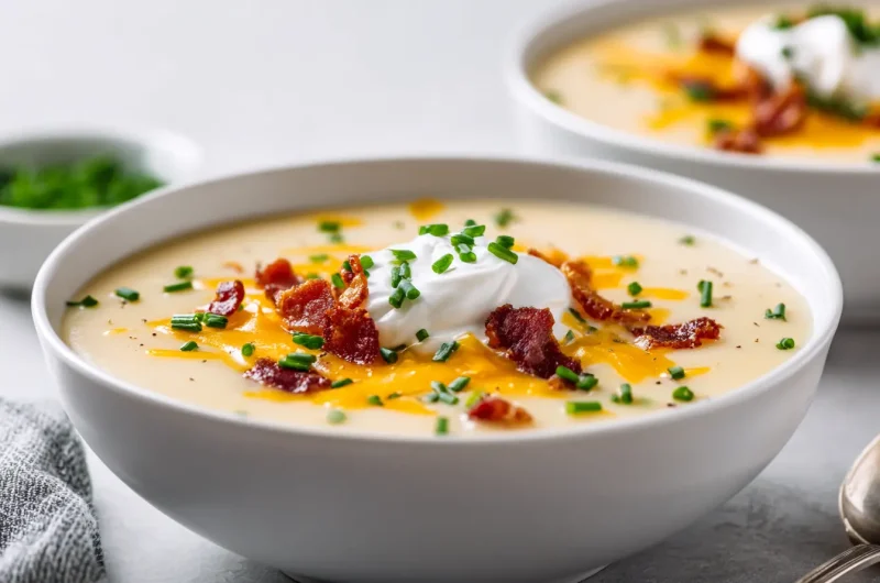 Creamy Loaded Baked Potato Soup | Easy Comfort Food Recipe