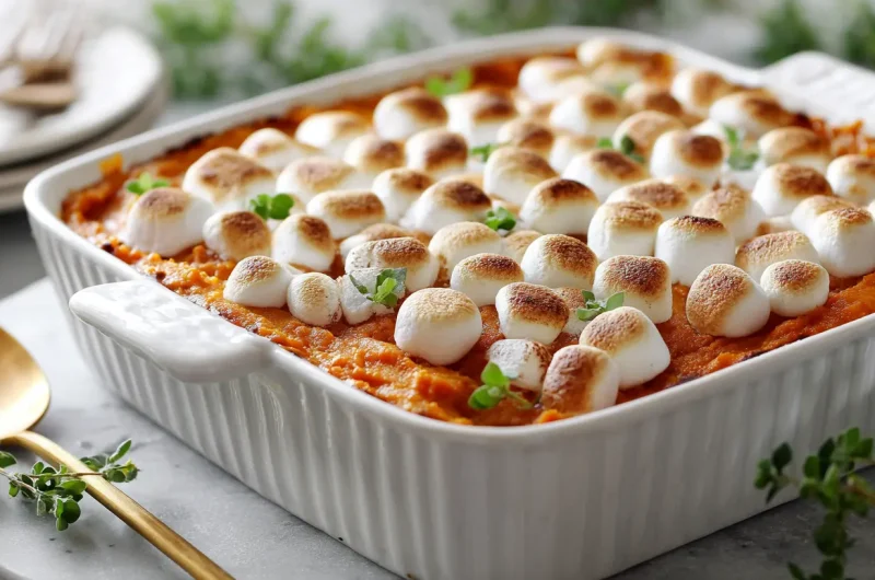 Sweet Potato Casserole with Marshmallows | Best Thanksgiving Side