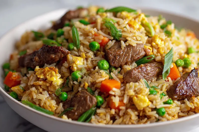 Beef Fried Rice Recipe - Easy Homemade Chinese Fried Rice