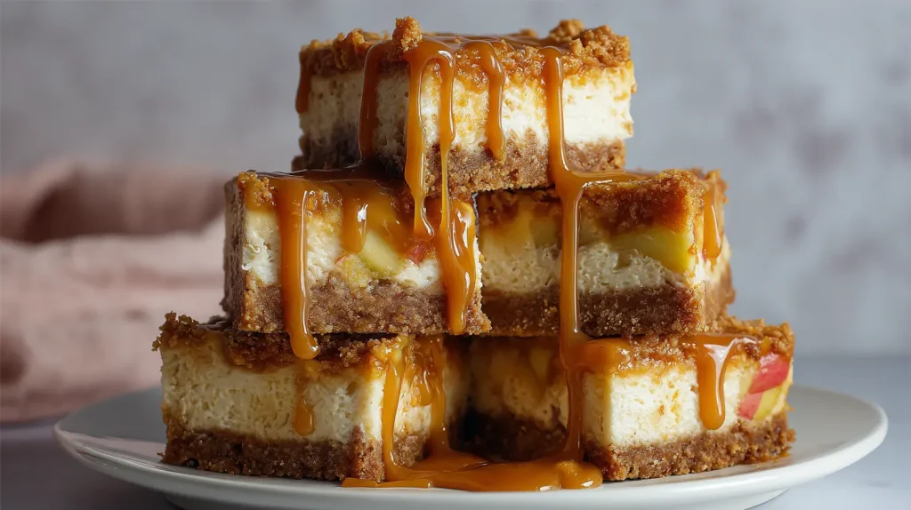Caramel Apple Cheesecake Bars