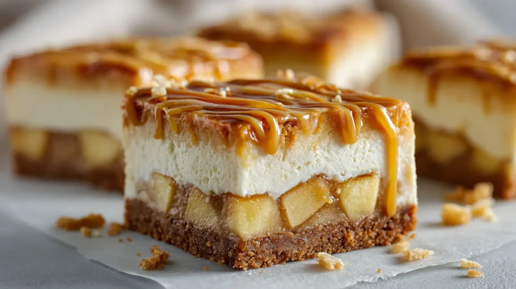 Caramel Apple Cheesecake Bars