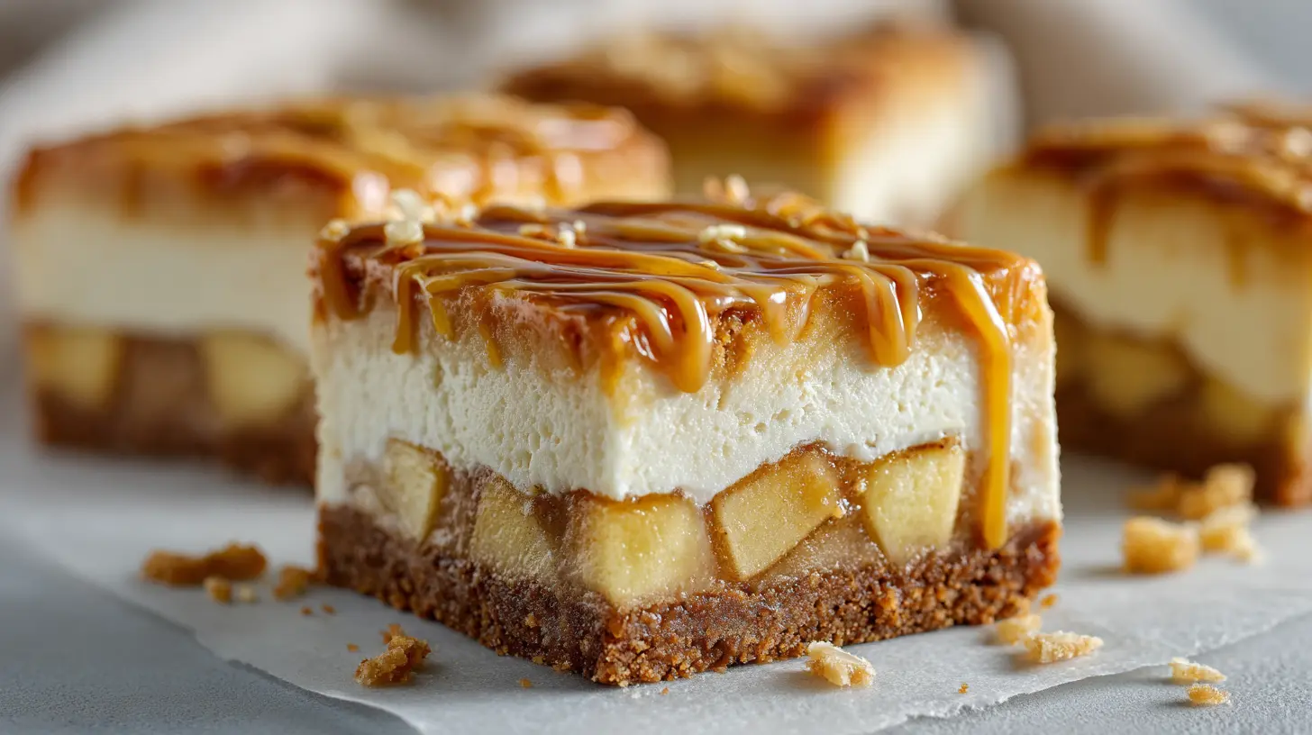 Caramel Apple Cheesecake Bars