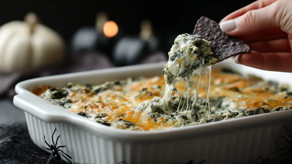 Creepy Spinach Dip Recipe – Spooky Halloween Party Appetizer 2 Creepy Spinach Dip