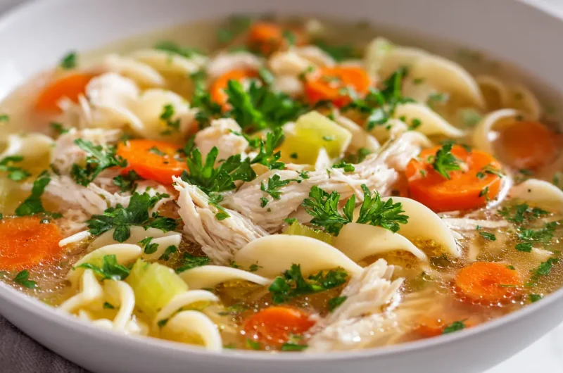 Crockpot Chicken Noodle Soup | Easy & Homemade Recipe