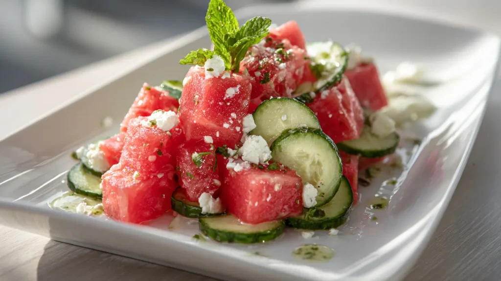 Cucumber Watermelon Salad