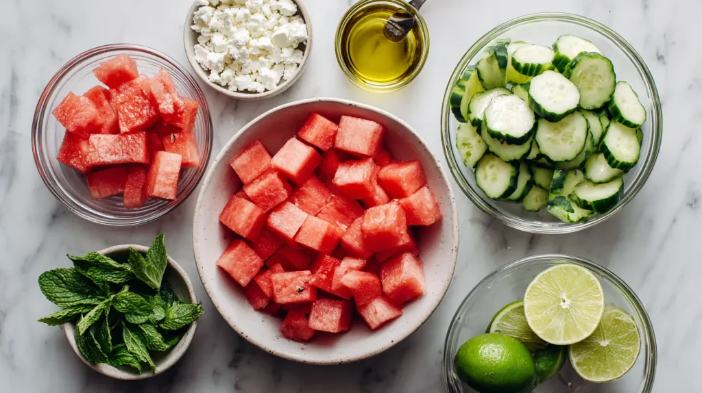 Cucumber Watermelon Salad
