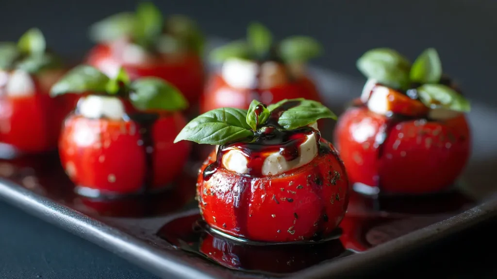 Halloween Bloody Eyeball Caprese Appetizer