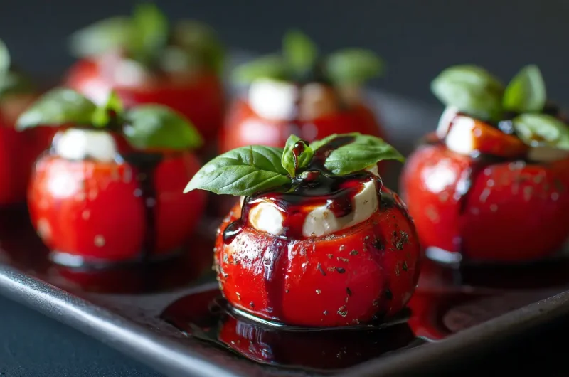 Halloween Bloody Eyeball Caprese Appetizer - Party Feast