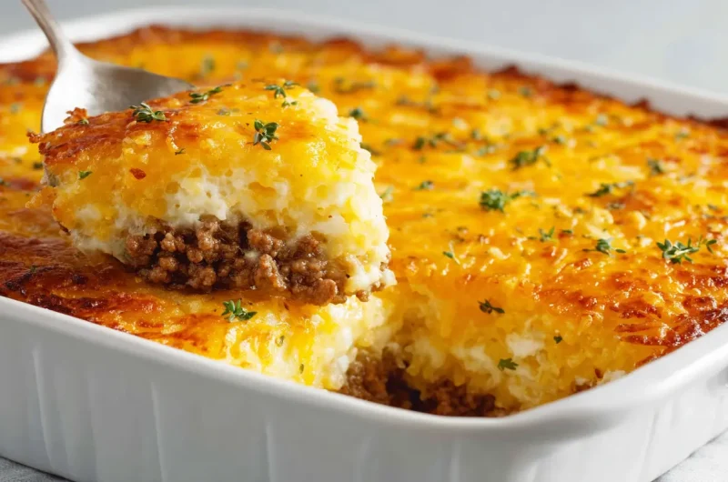 Hamburger Hashbrown Casserole - Delicious & Creamy Treat