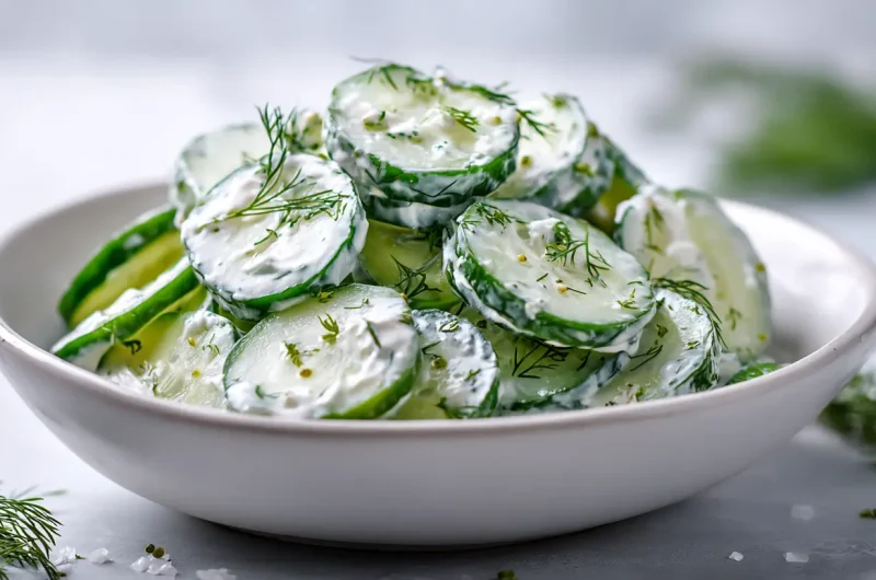 Keto Cucumber Salad - Easy, Creamy Low-Carb Summer Side