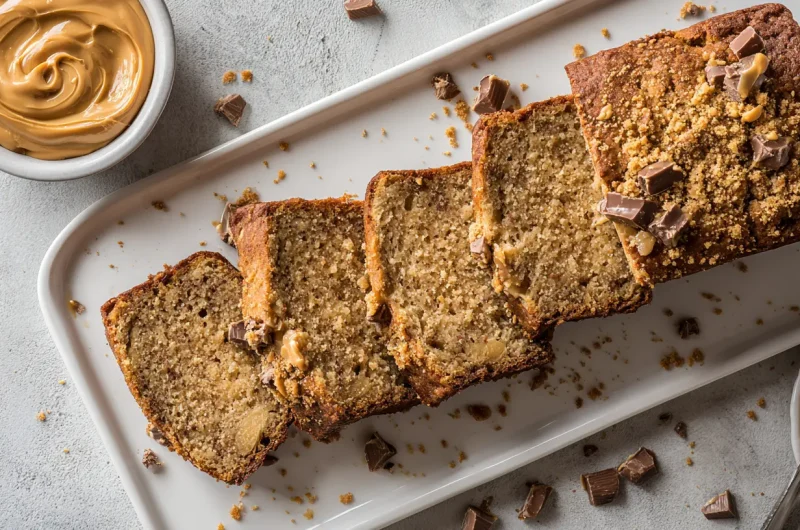 Peanut Butter Banana Bread Recipe - Easy & Moist Loaf