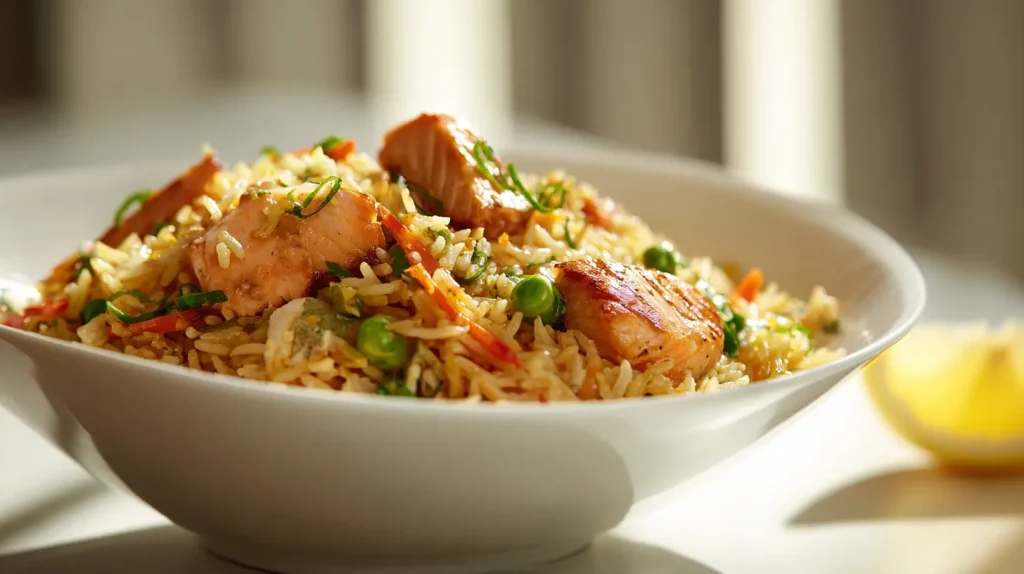 Salmon Fried Rice Recipe - Easy Fried Rice With Salmon 11 Salmon Fried Rice