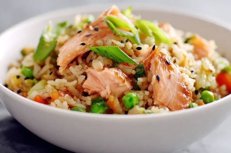 Salmon Fried Rice Recipe - Easy Fried Rice With Salmon