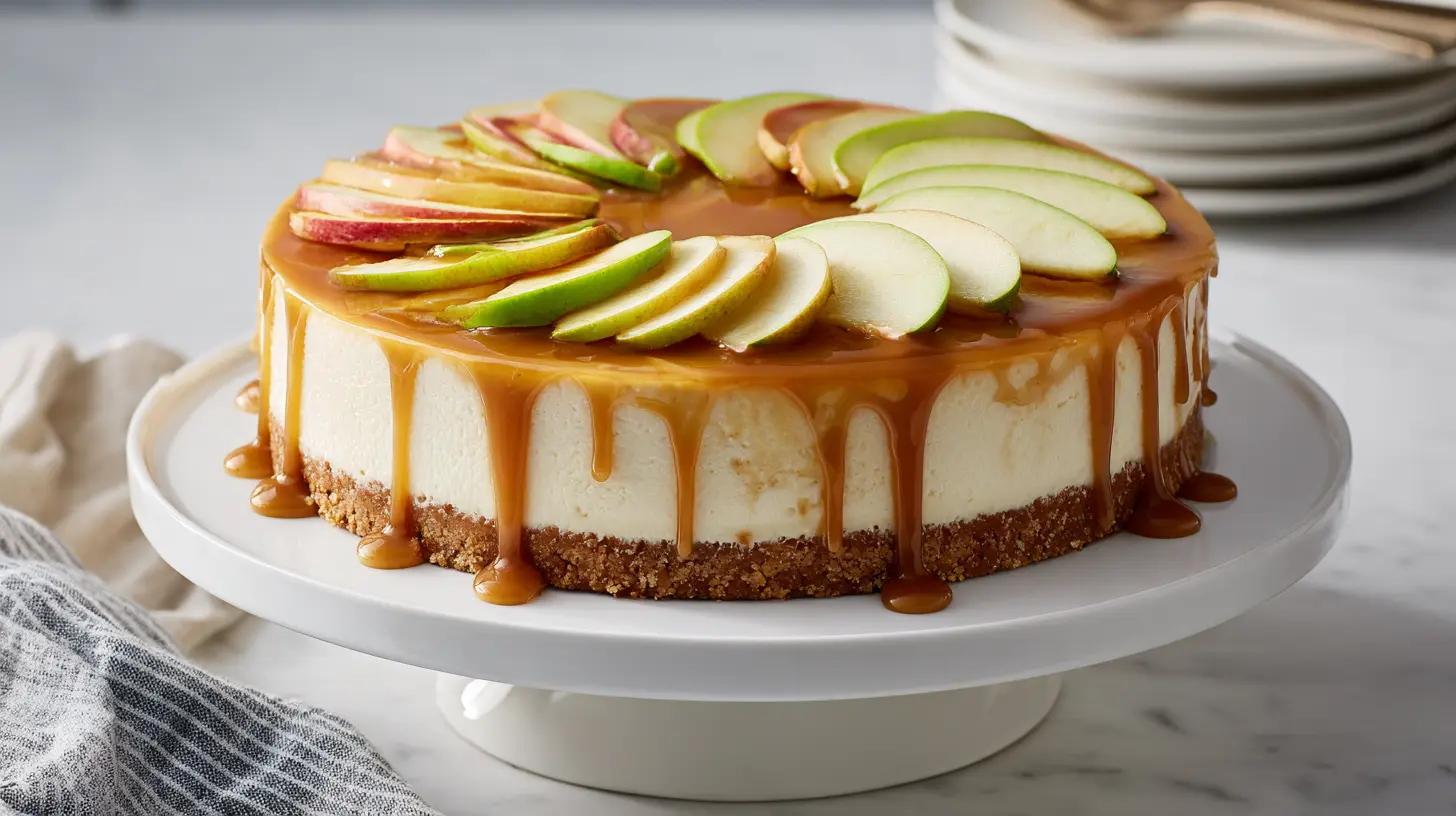 Salted Caramel Apple Pie Cheesecake