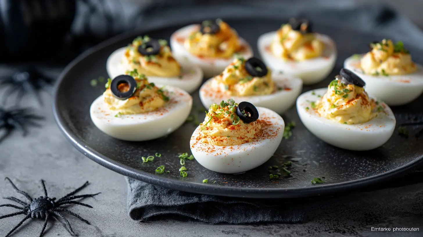Scary Deviled Eggs for Halloween Parties