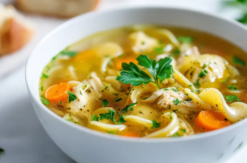 Slow Cooker Chicken Noodle Soup - Easy Comfort Food