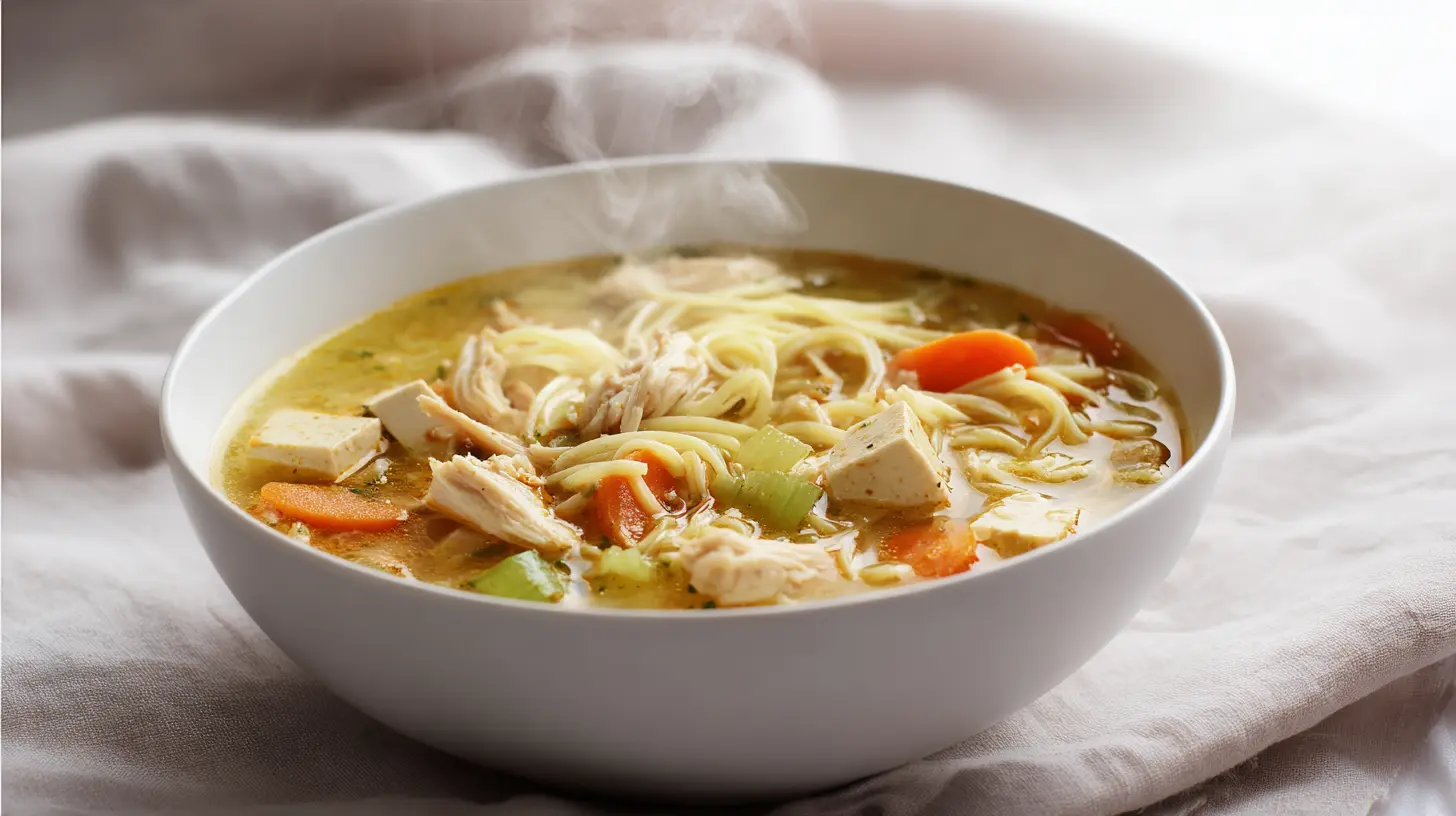 Tofu Chicken Noodle Soup