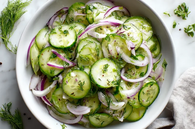 Cucumber Onion Salad - Easy Fresh Summer Side Dish