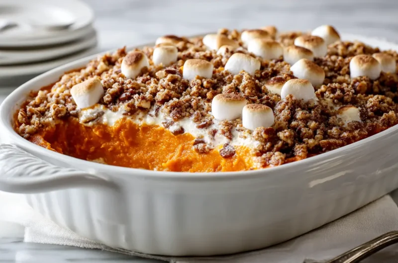 Canned Sweet Potato Casserole - Easy Holiday Recipe