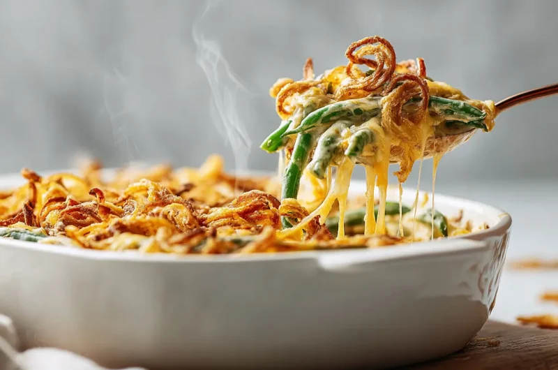 Cheesy Green Bean Casserole - Easy Green Bean Recipe
