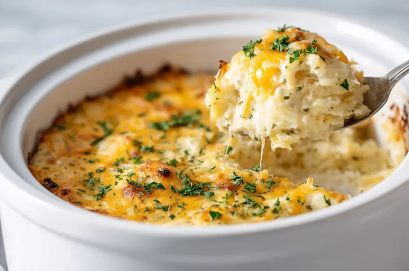 Crockpot Hashbrown Casserole - Easy Slow Cooker Dish