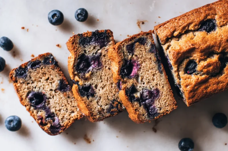 Moist Blueberry Banana Bread Recipe - Easy Homemade Loaf