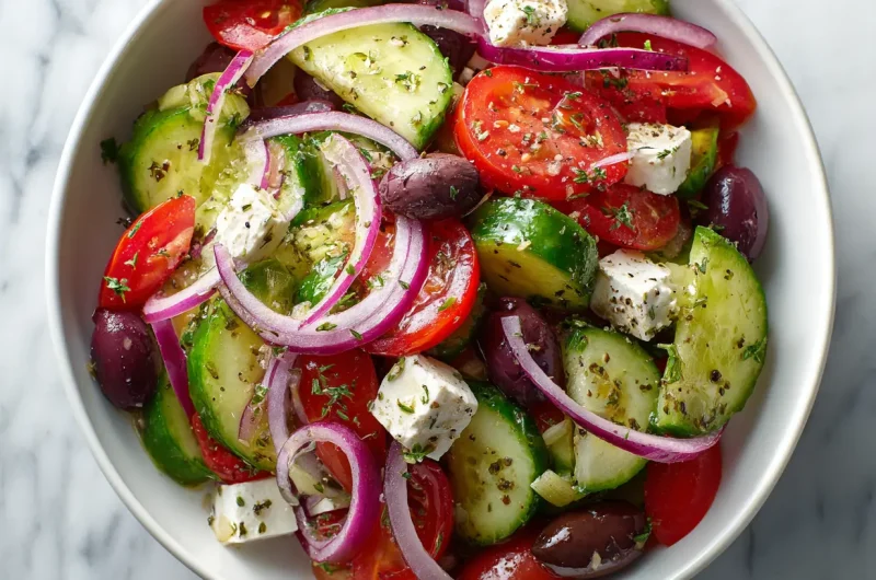 Greek Cucumber Salad - Fresh, Healthy, and Easy