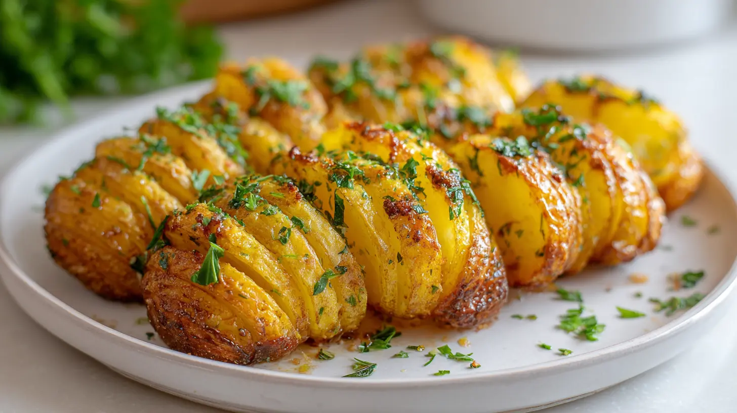 Air Fryer Hasselback Potatoes