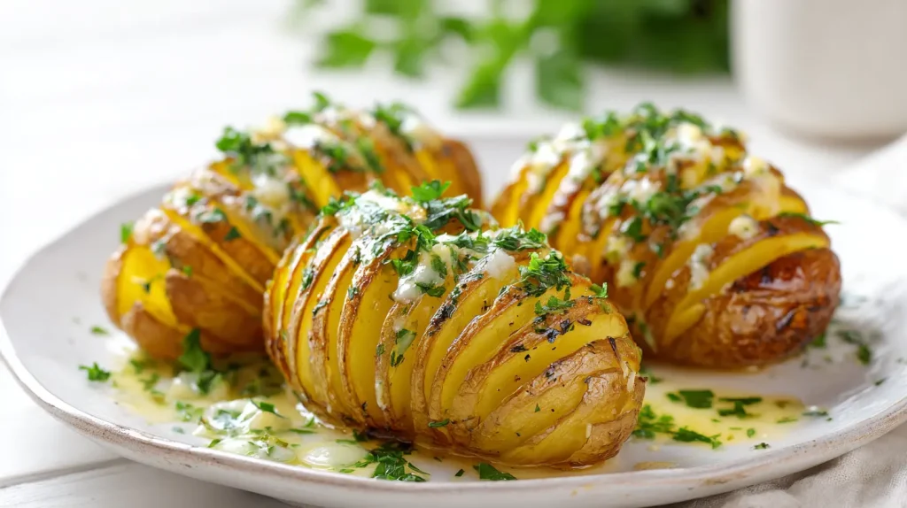 Crispy Air Fryer Hasselback Potatoes - Easy Garlic Recipe 9 Air Fryer Hasselback Potatoes