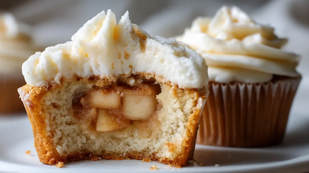 Apple Pie Cupcakes - Cinnamon Apple Dessert Recipe 2 Apple Pie Cupcakes