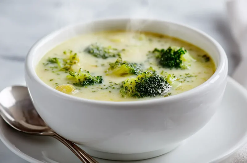 Creamy Broccoli Potato Soup - Easy Meatless Dinner