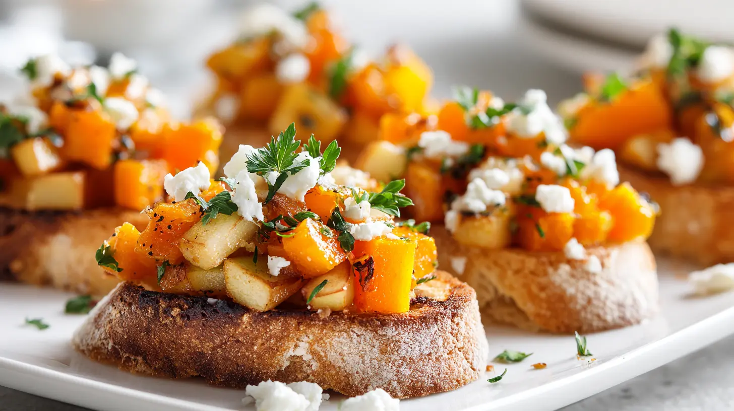 Bruschetta with Butternut Squash and Apples