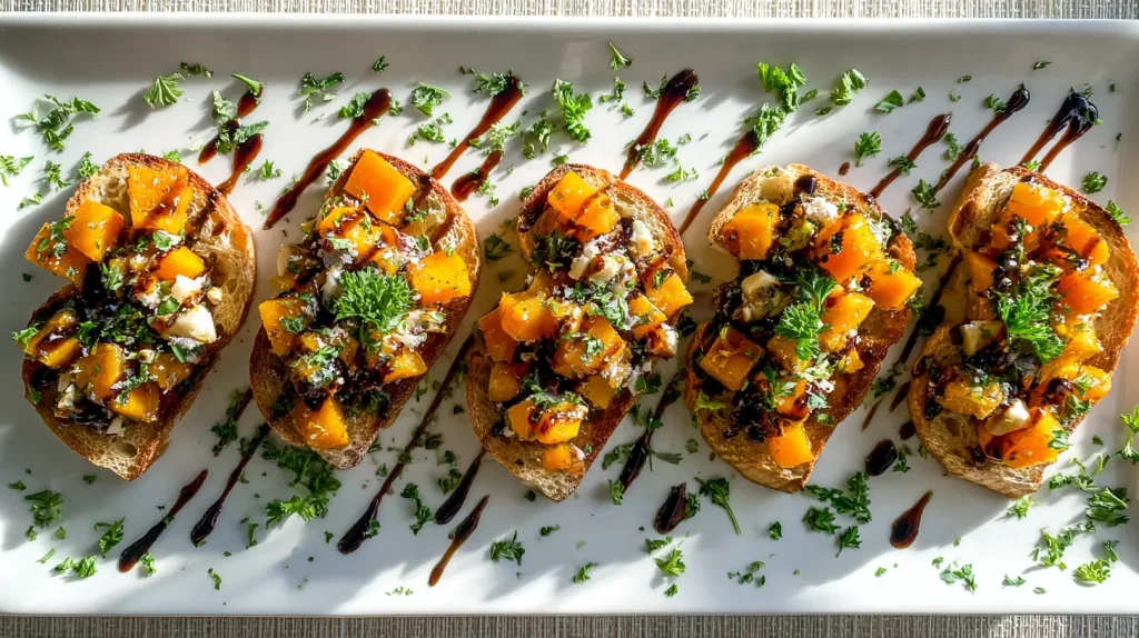 Bruschetta with Butternut Squash and Apples