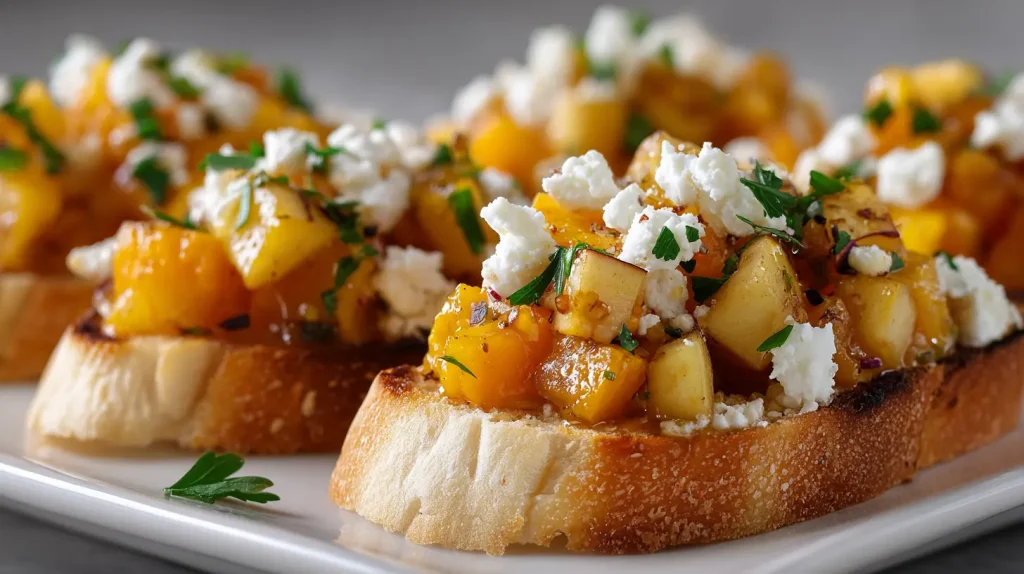 Bruschetta with Butternut Squash and Apples