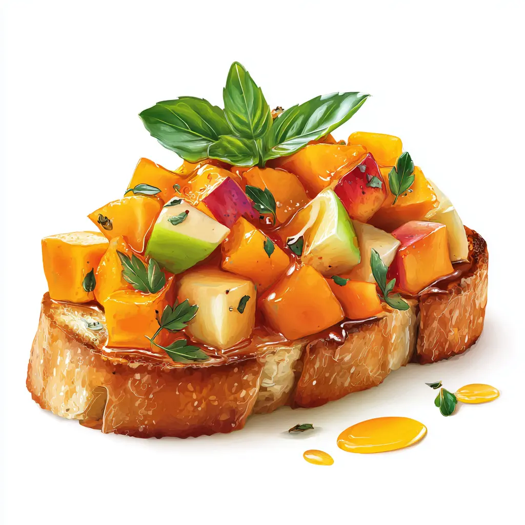 Bruschetta with Butternut Squash and Apples