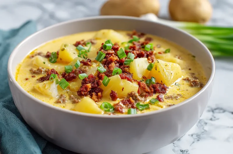 Cheeseburger Potato Soup - Creamy & Delicious Recipe