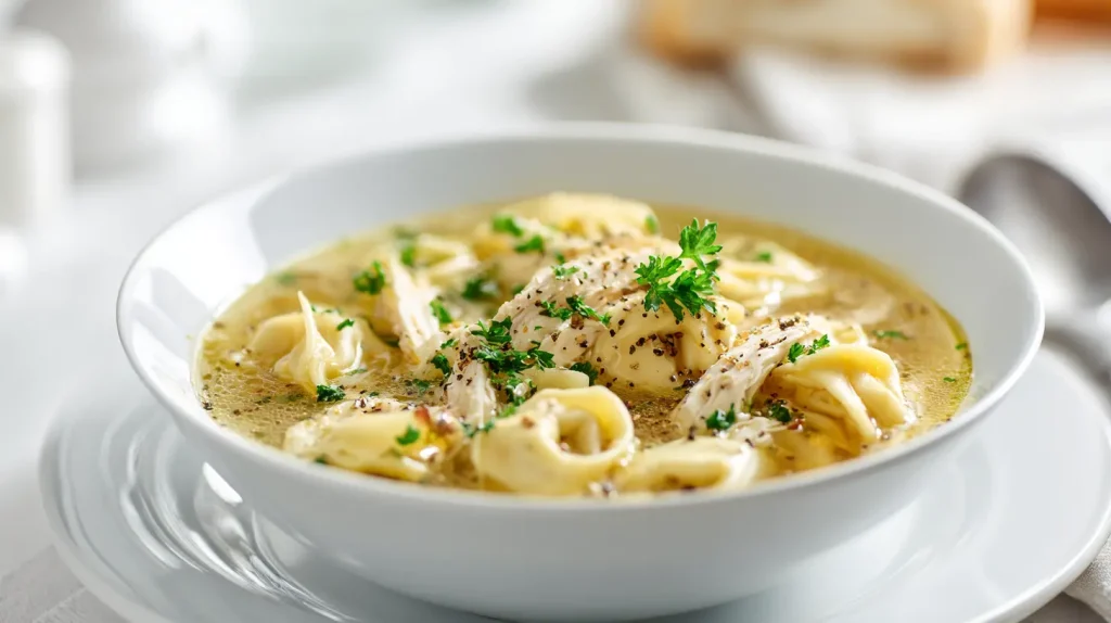 Hearty Chicken Tortellini Soup - Easy Fall Weeknight Dinner 10 Chicken Tortellini Soup