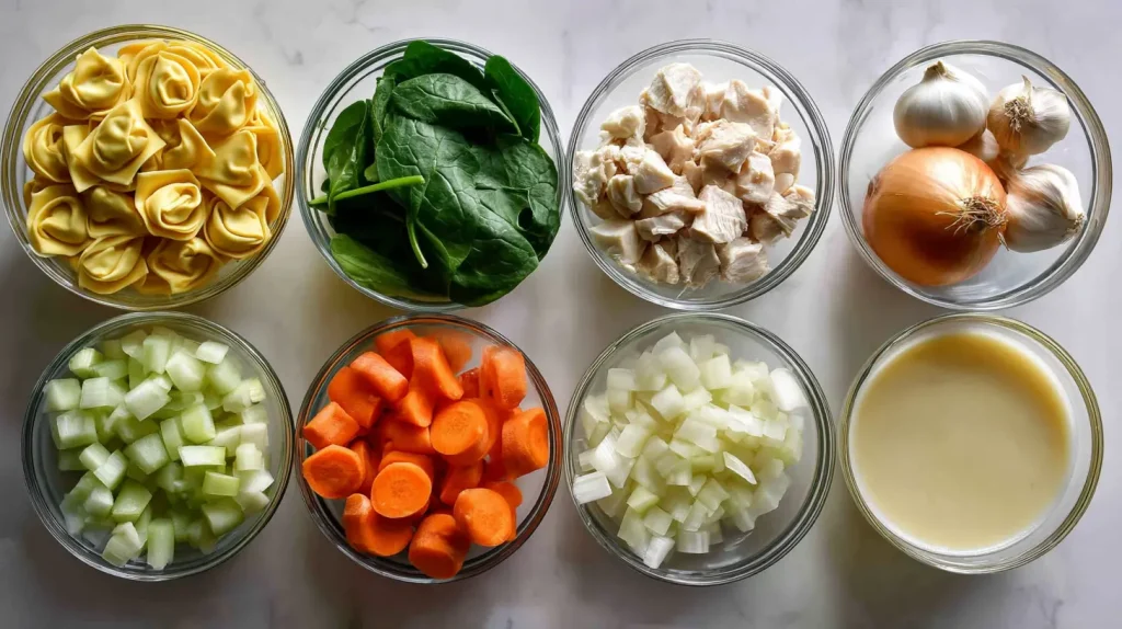 Hearty Chicken Tortellini Soup - Easy Fall Weeknight Dinner 3 Chicken Tortellini Soup