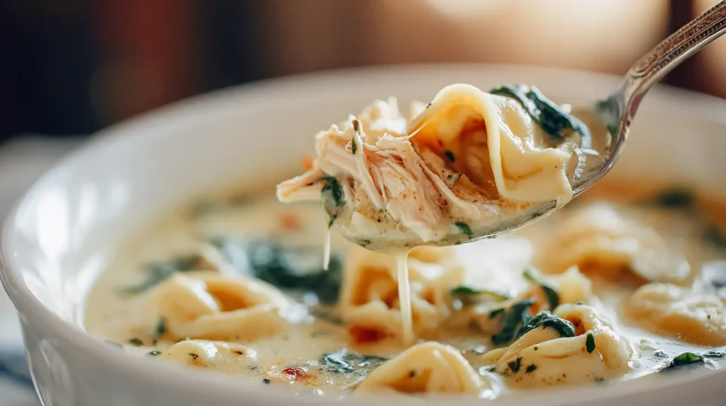 Hearty Chicken Tortellini Soup - Easy Fall Weeknight Dinner 2 Chicken Tortellini Soup