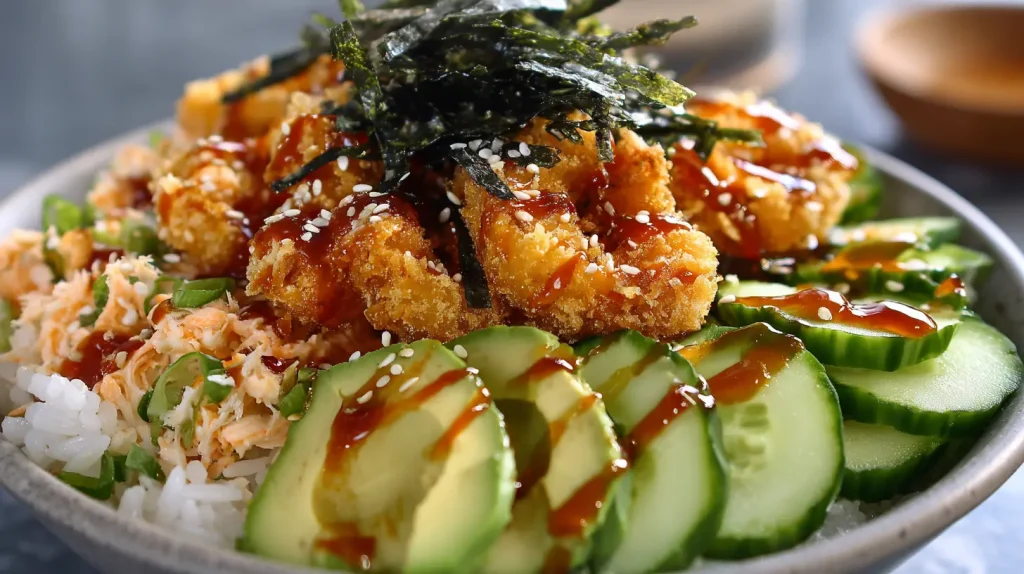 Crunch Roll Sushi Bowl - Easy Flavorful & Healthy Recipe 9 Crunch Roll Sushi Bowl