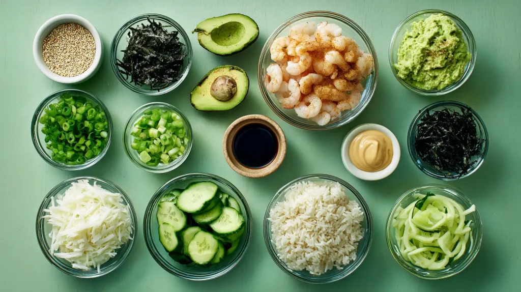 Crunch Roll Sushi Bowl - Easy Flavorful & Healthy Recipe 2 Crunch Roll Sushi Bowl