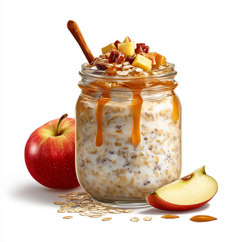 Apple Pie Overnight Oats - Healthy & Delicious Breakfast 4 Delicious Apple Pie Overnight Oats