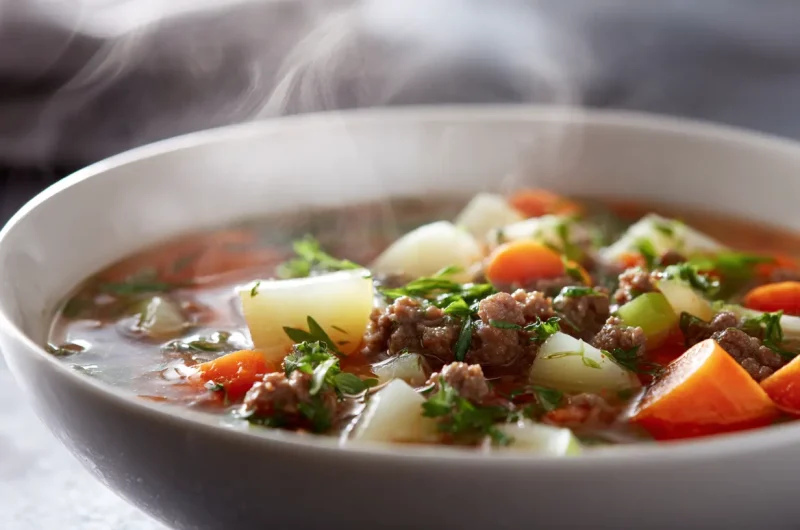 Ground Beef Soup Recipe - Easy, Yummy Vegetable Beef Soup