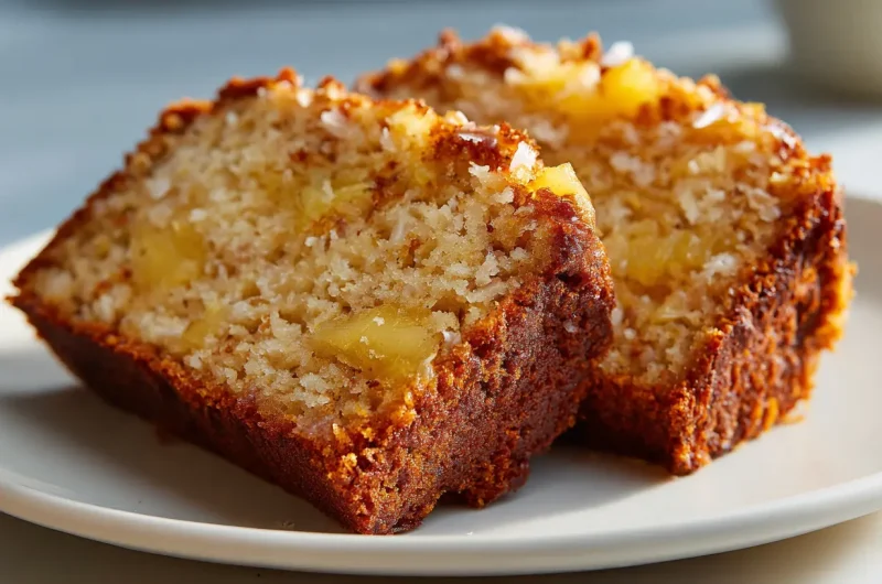 Hawaiian Banana Bread - Moist Pineapple Banana Bread Recipe