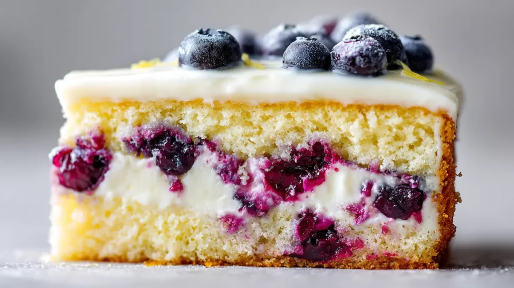 Lemon Blueberry Cake - Moist & Refreshing Dessert 2 Lemon Blueberry Cake