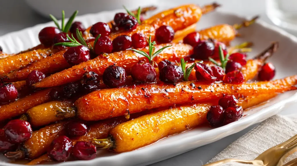 Maple Roasted Carrots with Cranberries