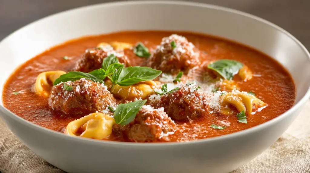 Meatball Tortellini Soup