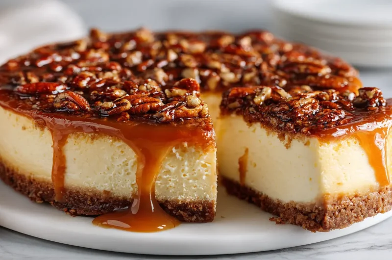 Thanksgiving Pecan Pie Cheesecake - Festive Dessert Recipe