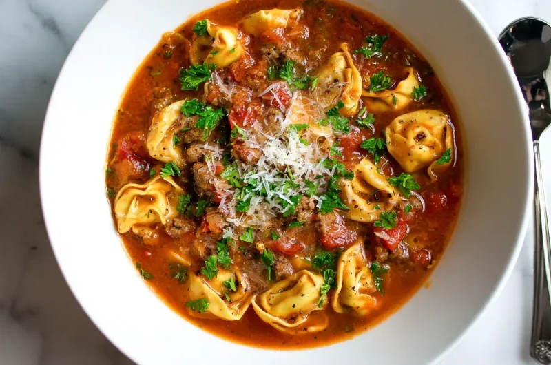 Sausage Tortellini Soup - Easy Italian Soup Recipe