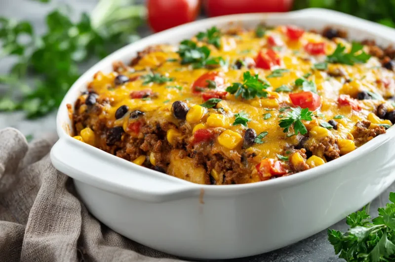 Slow Cooker Cowboy Casserole - Easy Hearty Weeknight Dinner